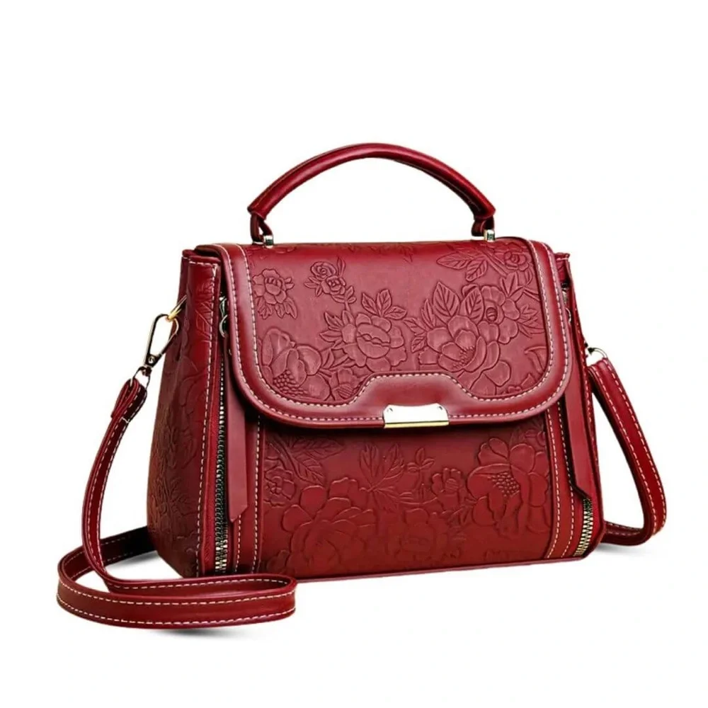 Brittany’s Timeless Satchel | Handbag in Red - Picture 1 of 4